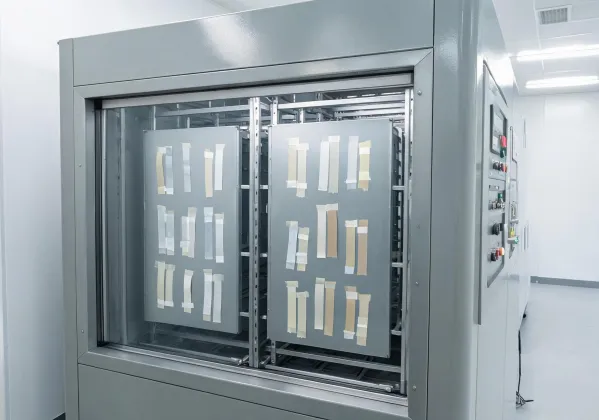 IPG climate chamber testing tape samples