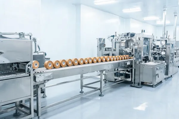 IPG packaging line for water-activated tape