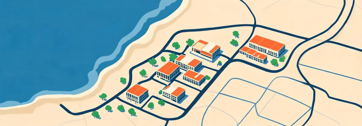 Map illustration of IPG Sarasota campus area
