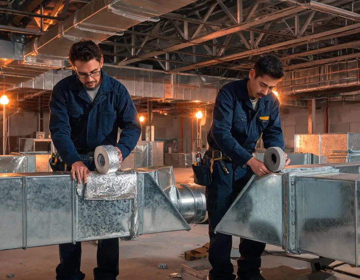 IPG duct and foil tapes used on commercial HVAC jobsite